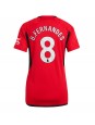 Ženski Nogometna dresi replika Manchester United Bruno Fernandes #8 Domači 2023-24 Kratek rokav